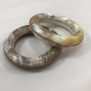 Faux horn bangles